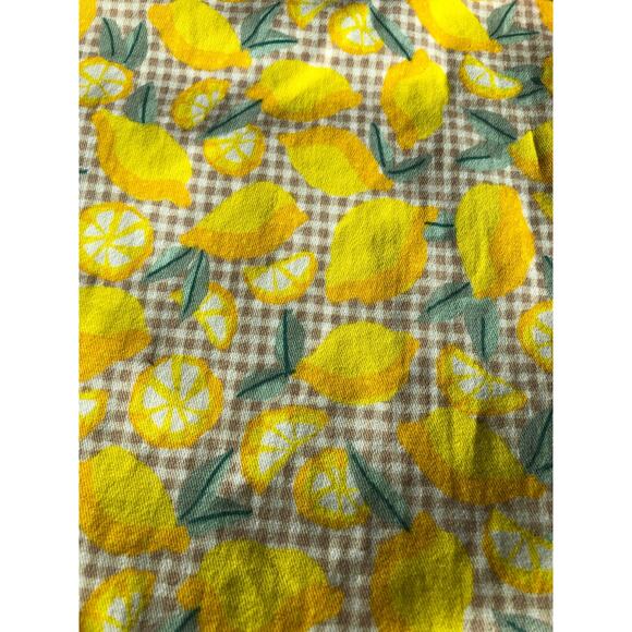 Lands End Yellow Lemon Print Pull-On Chino Shorts - 4 - Picture 4 of 4